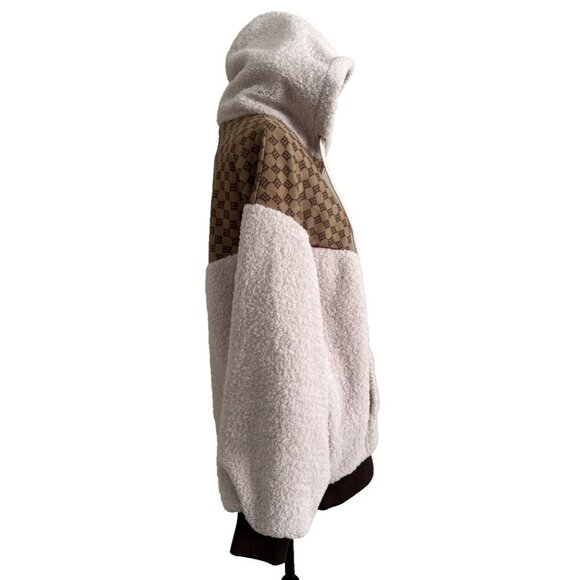 Shearing Jacket, Mens small, MISBHV print, LILI.WO, Tan & cream & Red piping, - Picture 7 of 16